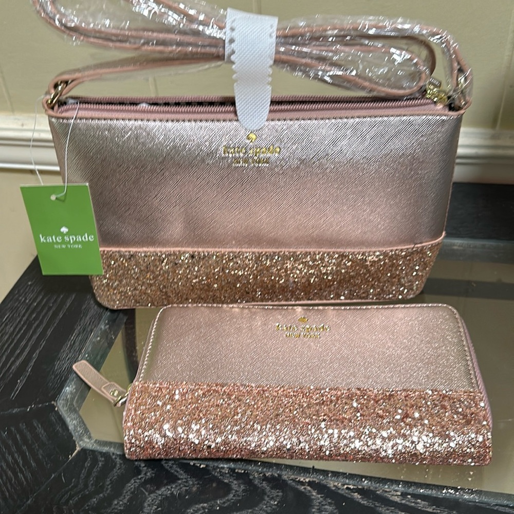 Kate spade crossbody with matching wallet new with tags